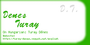 denes turay business card
