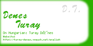 denes turay business card